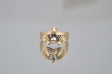 Beautiful Gold-Plated  Enamel  Ring